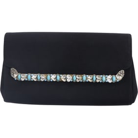 GUCCI Made in Italy Vintage Clutch Purse, Black,  5 inches x 9 inches