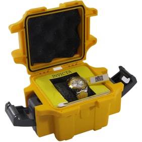 Yellow INVICTA Wristwatch in Original INVICTA Yellow Plastic Case