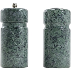Marble Salt Shaker and Pepper Grinder Set, 5 in. height