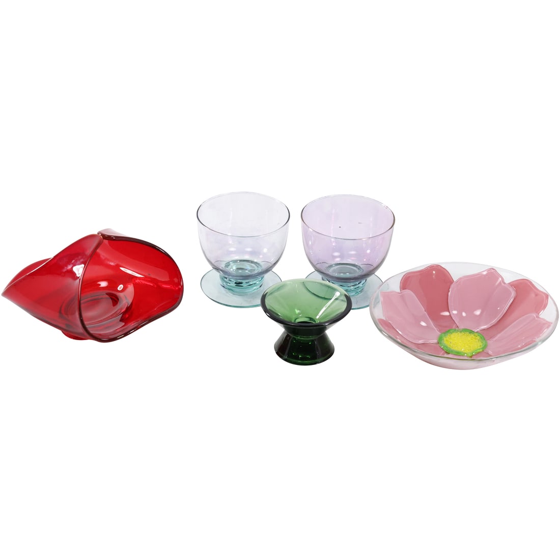 6 Assorted Mid-Century Modern Italian Glass Items - Variety - See Pictures (1 of 13)