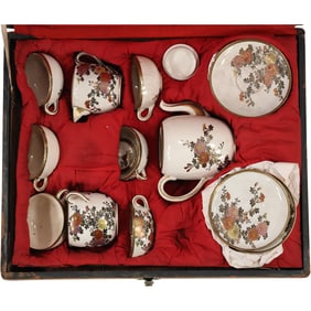 Vintage Kutani Satsuma Tea Set in OrigInal Fitted Box - See Pictures