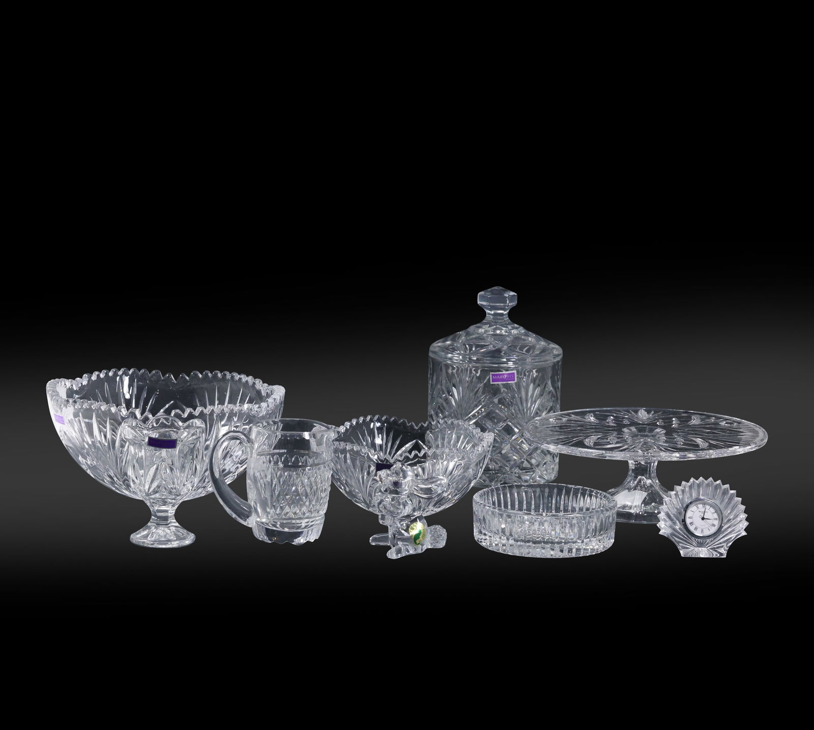 Estate Grouping 9 Assorted Signed WATERFORD Crystal Glass Items - Variety - See Pictures (1 of 18)