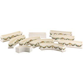 10 Assorted Vintage Ceramic Pottery Miniature Box Planters for Window Sills