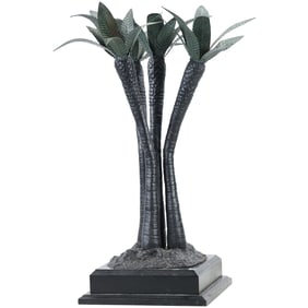 Frederick Cooper Bronze Sculpture Iron Palm Trees Table Lamp Base 25 in. height x 19 in. wide