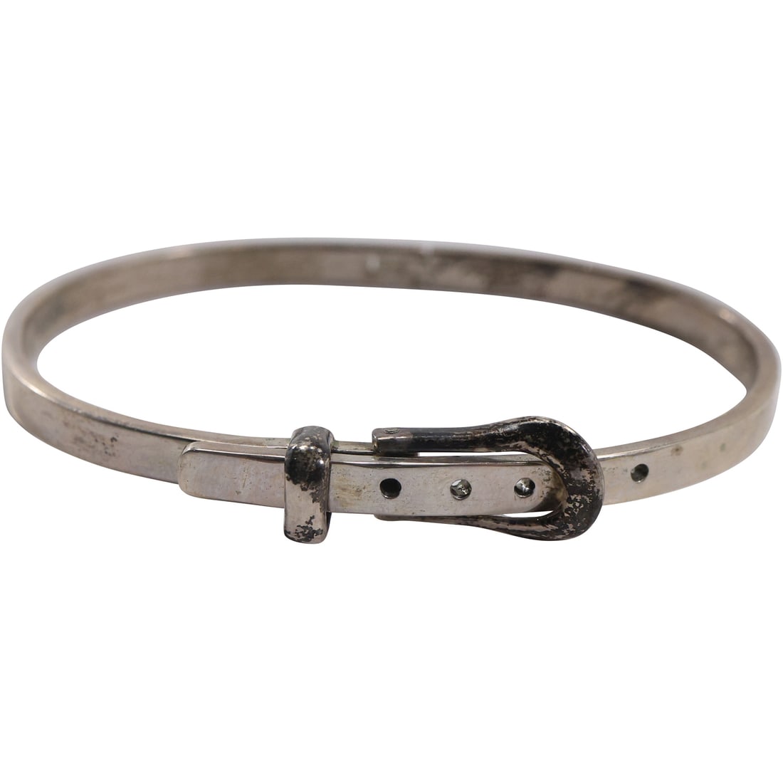 .925 Sterling Silver 17.2 grams Buckle Bangle Mexico III, 2 1/4 in. x 2 1/2 in. (1 of 6)