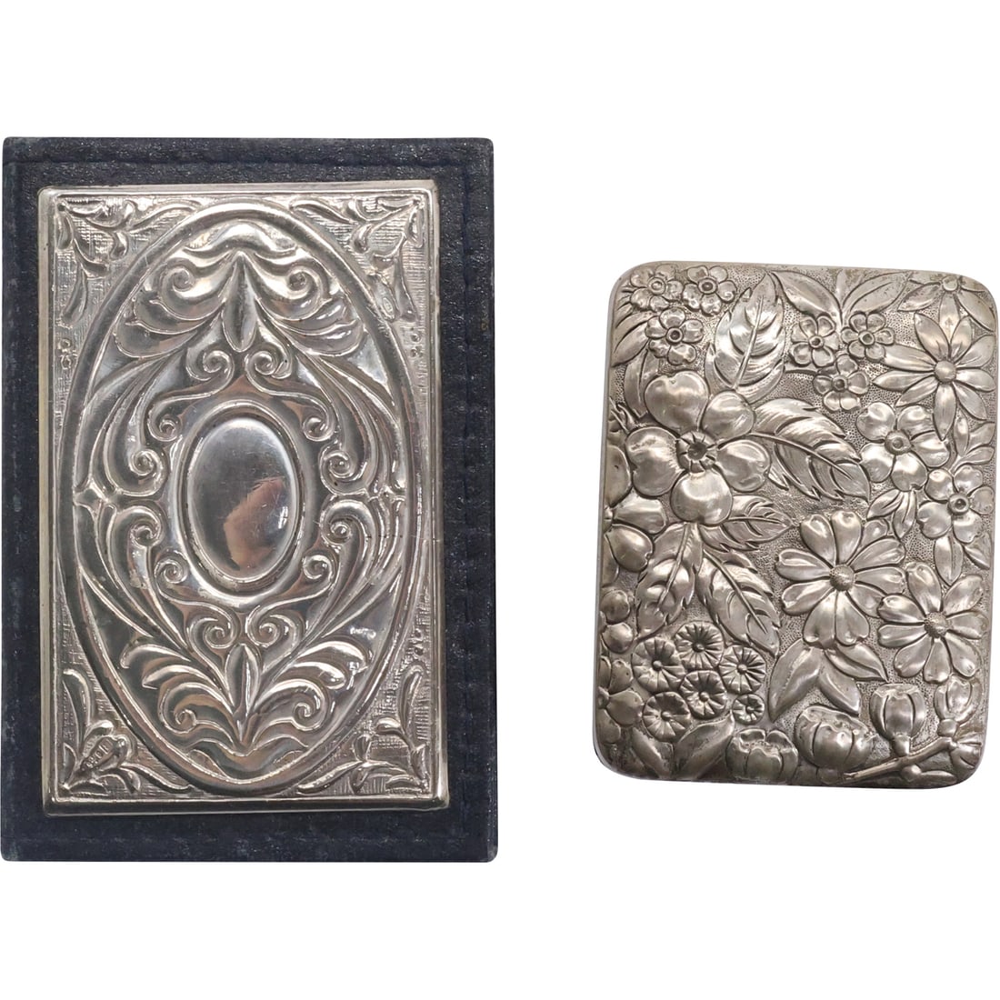 Gorham Sterling Top Key Chain Wallet / Purse 3 in. x 2.25 in.; Sterling Silver Top Address Book: Gorham Sterling Top Key Chain Wallet / Purse 3 in. x 2.25 in.; Sterling Silver Top Address Book 4 3/8 in. x 3 in.