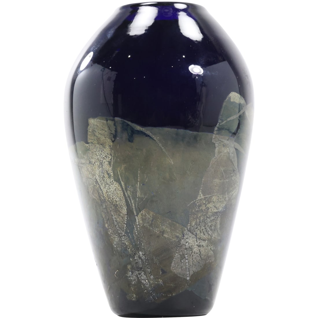 John Cook, Signed, Black Art Glass Vase 7.25 inches height x 4 in. wide: John Cook, Signed, Black Art Glass Vase 7.25 inches height x 4 in. wide. size: 7 .25 h 4 w