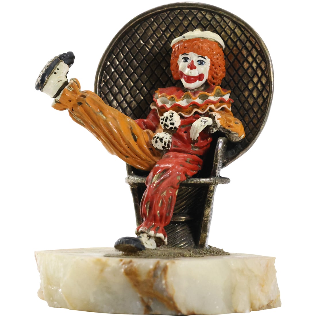 Ron Lee, Signed Enameled Cast Metal Clown Figure Sculpture 7 in. height x 6 in. wide (1 of 14)