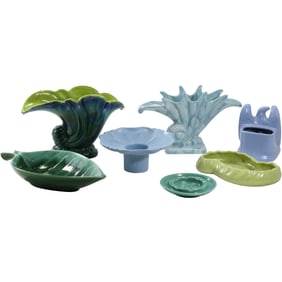 7 Assorted Royal Haeger Ceramic Bowls, Vases, Dishes - Variety - Various Colors - See Pictures