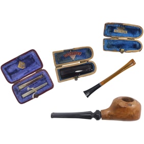 Estate Grouping Assorted Smoking Pipe and Smoking Mouthpiece Accessories - See Pictures