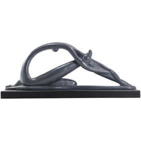 Austin Productions "Dancer Stretching" statue, 1970, 22.5 inches length, hard composition