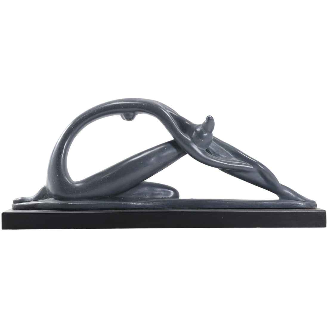 Austin Productions "Dancer Stretching" statue, 1970, 22.5 inches length, hard composition: Austin Productions "Dancer Stretching" statue, 1970, 22.5 inches length, hard composition. size: 9.5 h x 22.5 x 5.5 w