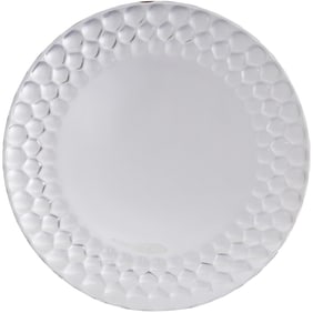 Signed Tiffany & Co Crystal Glass Honeycomb Platter 12.5 inches diameter