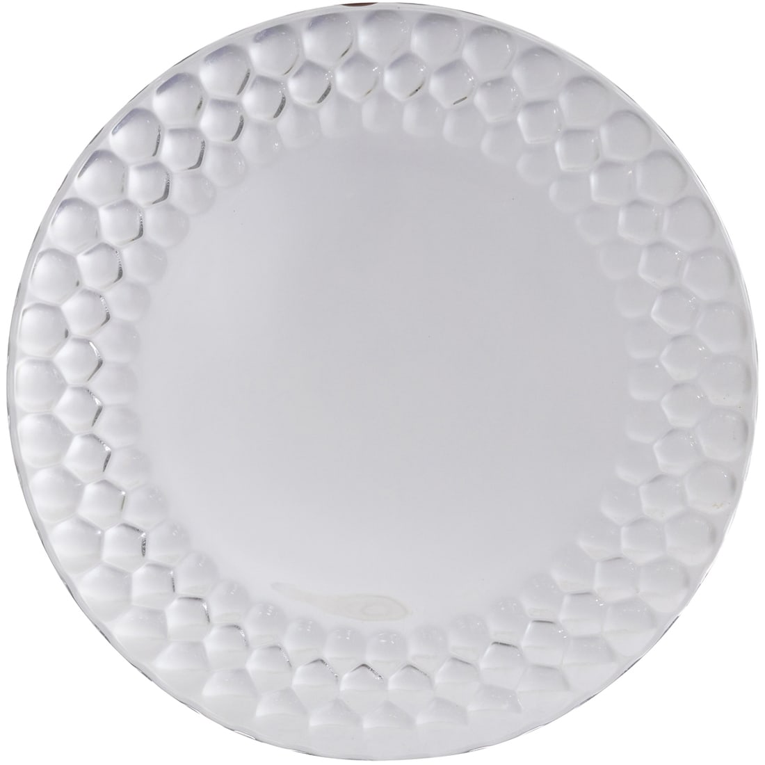 Signed Tiffany & Co Crystal Glass Honeycomb Platter 12.5 inches diameter (1 of 9)