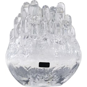 Kosta Boda Polar Large Glass Sculpture Candleholders by Goran Warff, Original Label