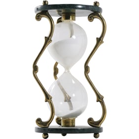 Hourglass Sand Clock Timer Art Deco Nouveau Style Shelf Table Decororation 10 in. height x 5 in. w.