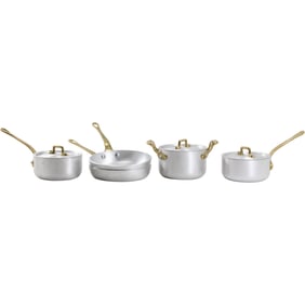 Set 5 BALLARINI Professionale Cast Alumium and Brass Handles Cooking Pots and Skillets