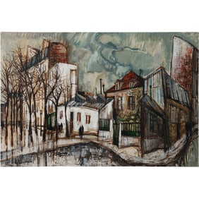 Remy Bernard, 20th C. France, Oil on Canvas "Le Bateau Lavoir A Montmortre", Signed