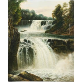 after John Brandon Smith, British, 1848–1884 The Swallow Falls, Vale of Neath Oil on Canvas