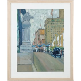 Jane Peterson; 20thC. American Oil NYC Street Signed