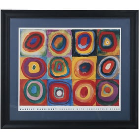 Framed Poster: Wassily Kandinsky - Squares With Concentric Rings