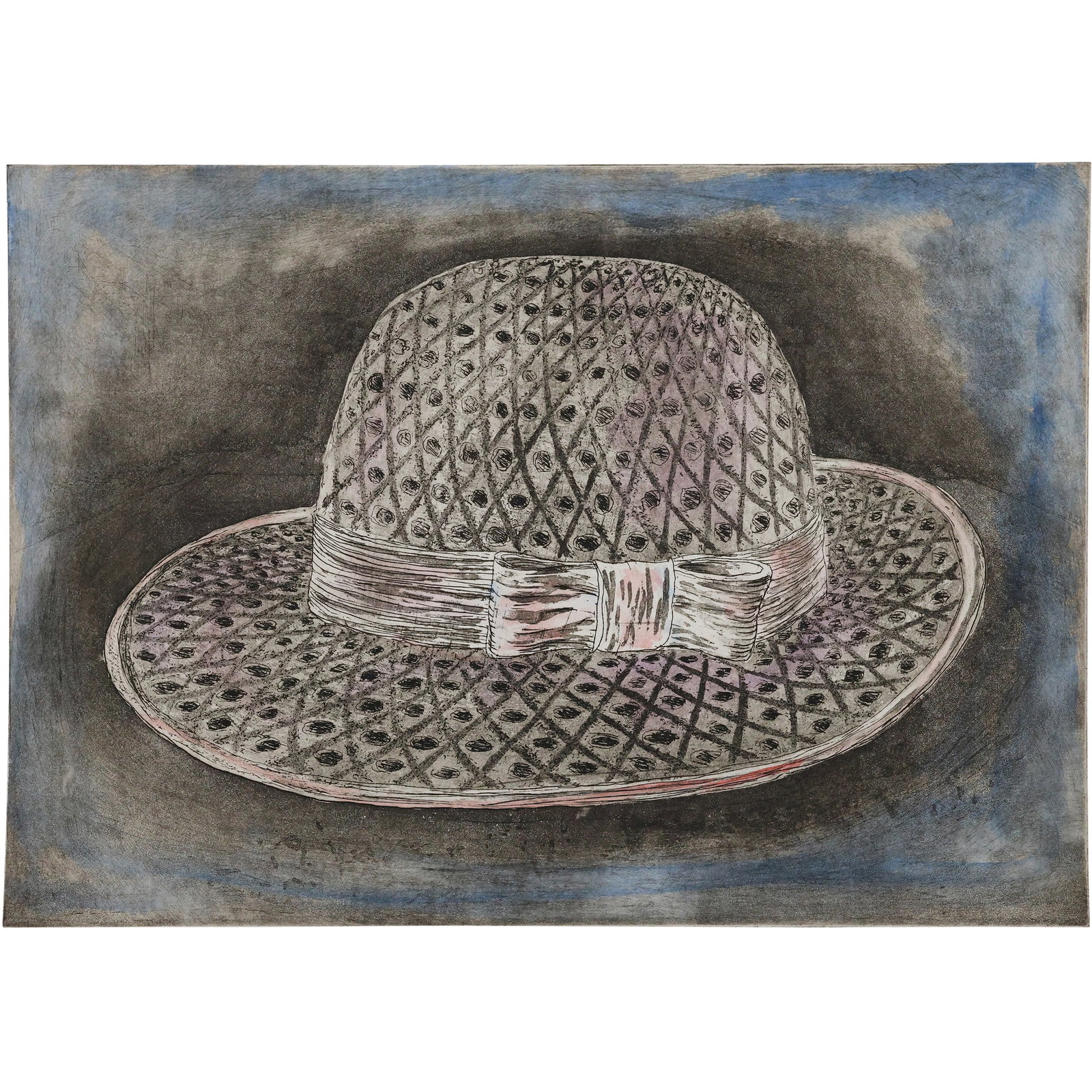 Unsigned Lithograph from Estate of Peter Passuntino [b. 1936 Illinois / France] Summer Hat (1 of 9)