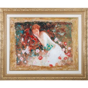 Hua Chen, "Sweet Dreams" Serigraph, Signed, Framed