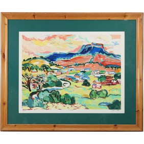 Inger Jirby "New Mexico Sunset" Lithograph, Signed, #116/300, Western American Landscape