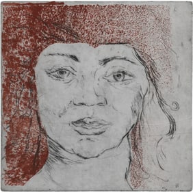 Unsigned Lithograph from Estate of Peter Passuntino [b.1936 Illinois / France]  Portrait