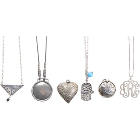 .925 Sterling Silver Pendants and Chains: .925 Passion Pendant 1 in. dia.; .925 Heart Pendant