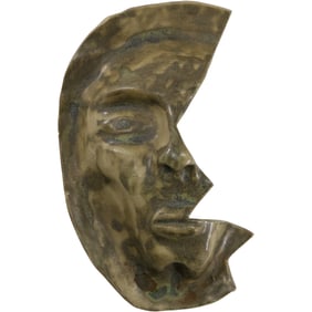 Vintage Ceramic Half Face Sculpture 9 in. x 5.5 in.