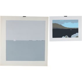 [2] Robert Angeloch Colored Wood Cuts, both unsigned From Estate of the Artist Woodstock NY