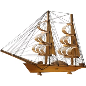 Quality Wooden Sail Ship Model 20 inches height x 29 inches length