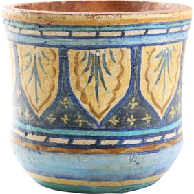 Decorated Terra Cotta Pottery Plant Pot