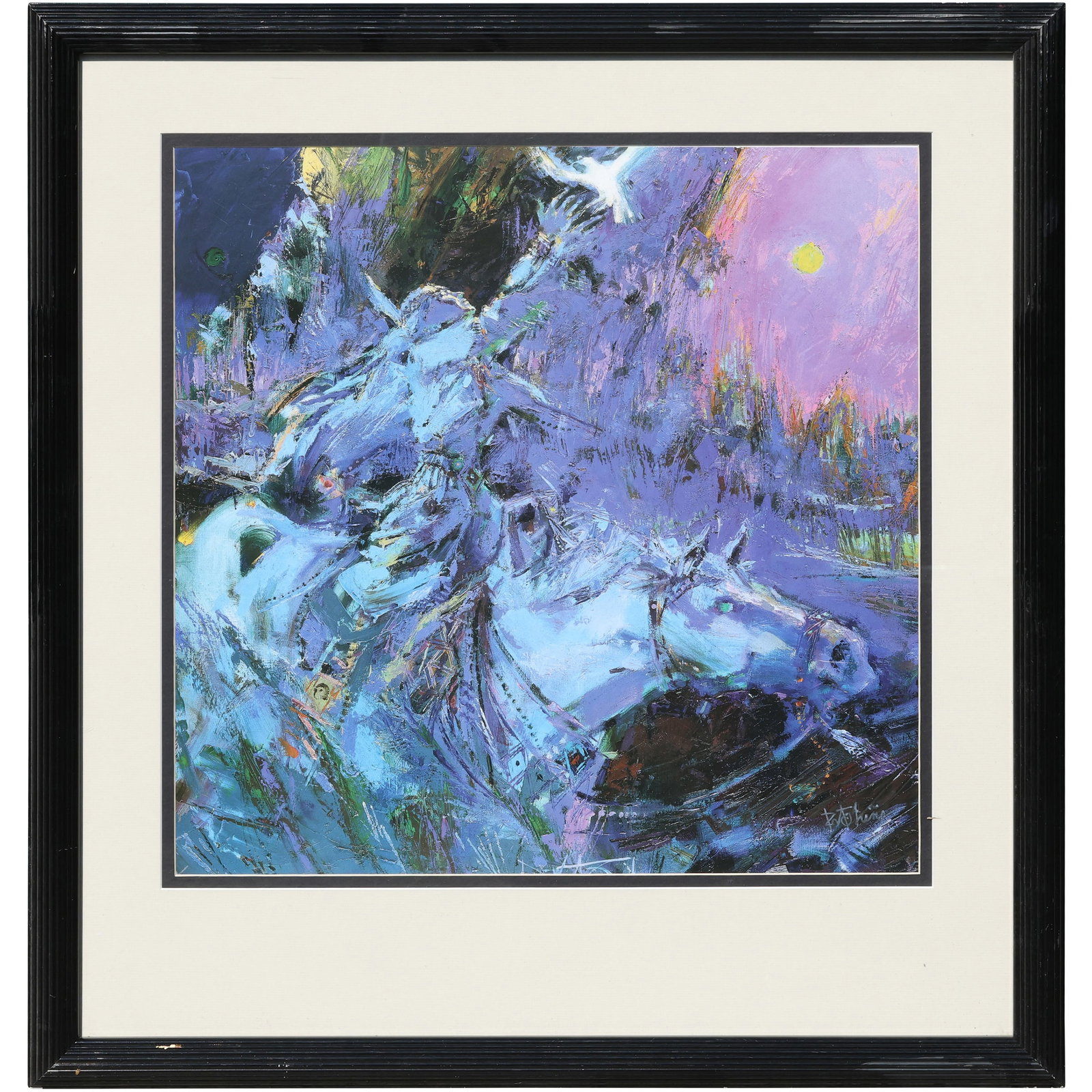 Robert Orduno [b. 1933, New Mexico], "Giving Gratitude",  Framed Serigraph, Framed (1 of 15)