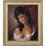 Fine 20th Oil on Canvas Painting Portrait of a Gypsy Girl, Framed