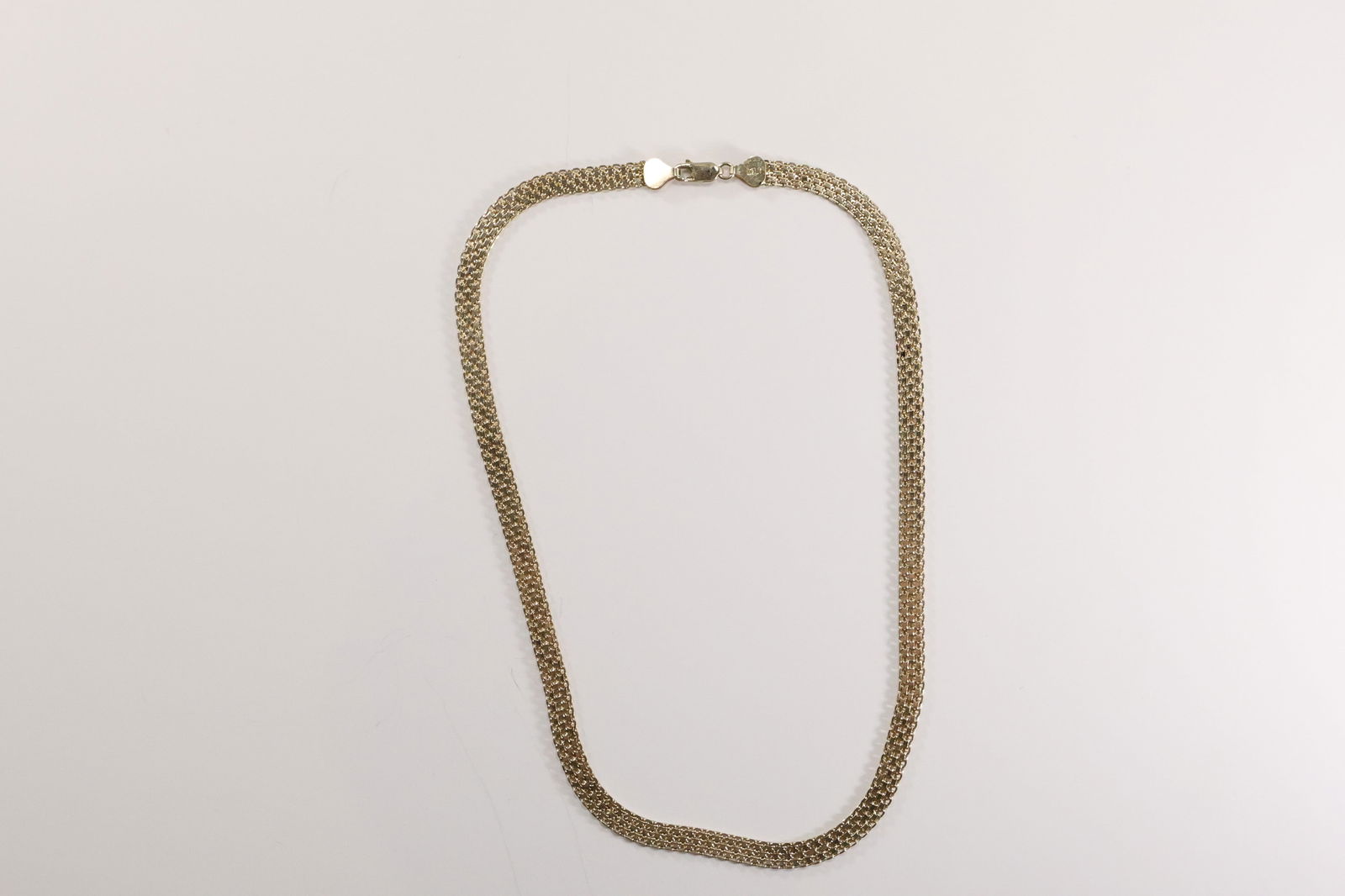 FAS .925 Italty Sterling Silver 15.1 grams Basket Weave Chain 18 in. x 1/4 in. (1 of 18)