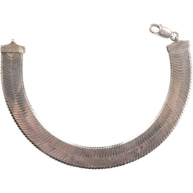 Very Unusual Wide Size Bracelet .925 Sterling Silver 28.6 grams, 9 inches x 5/8 in.