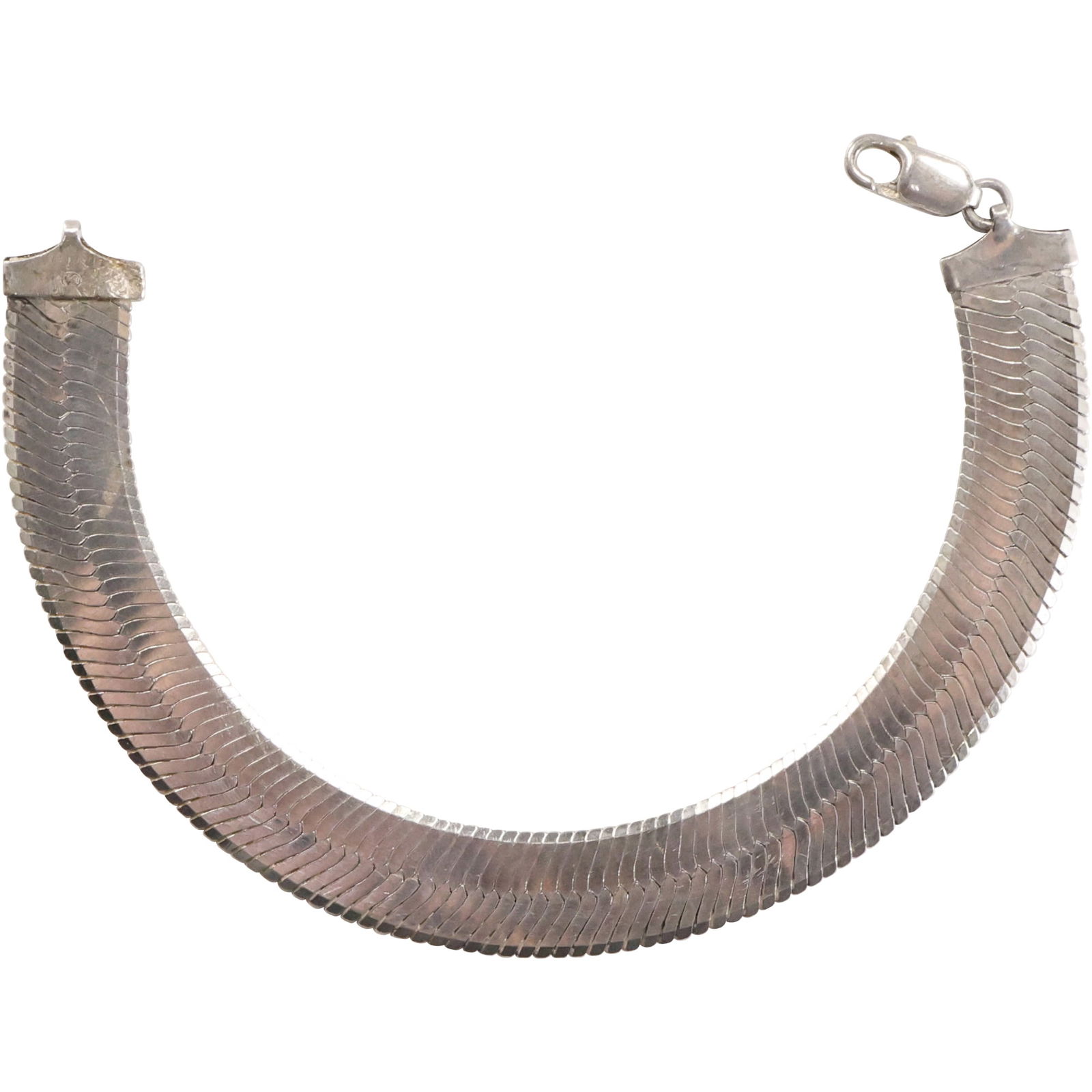 Very Unusual Wide Size Bracelet .925 Sterling Silver 28.6 grams, 9 inches x 5/8 in. (1 of 20)