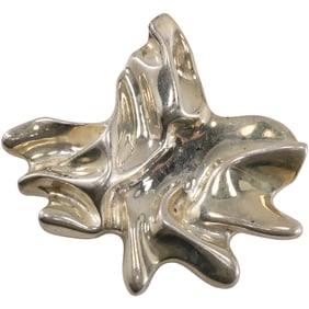 19.7 grams .925 Sterling Silver Airess Free Form Pin 2 1/2 in. diameter