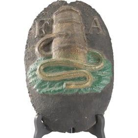 Antique Cast Iron Fire Mark, specifically from the Fire Association of Philadelphia, circa 1820