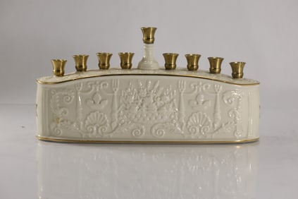 Lenox Fine Porcelain Judaic Collection Menorah 7 in. height x 11 in. wide