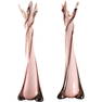 Pair Mid-Century Swirl Form Murano Sculptured Vases in Amethyst 21 inches height