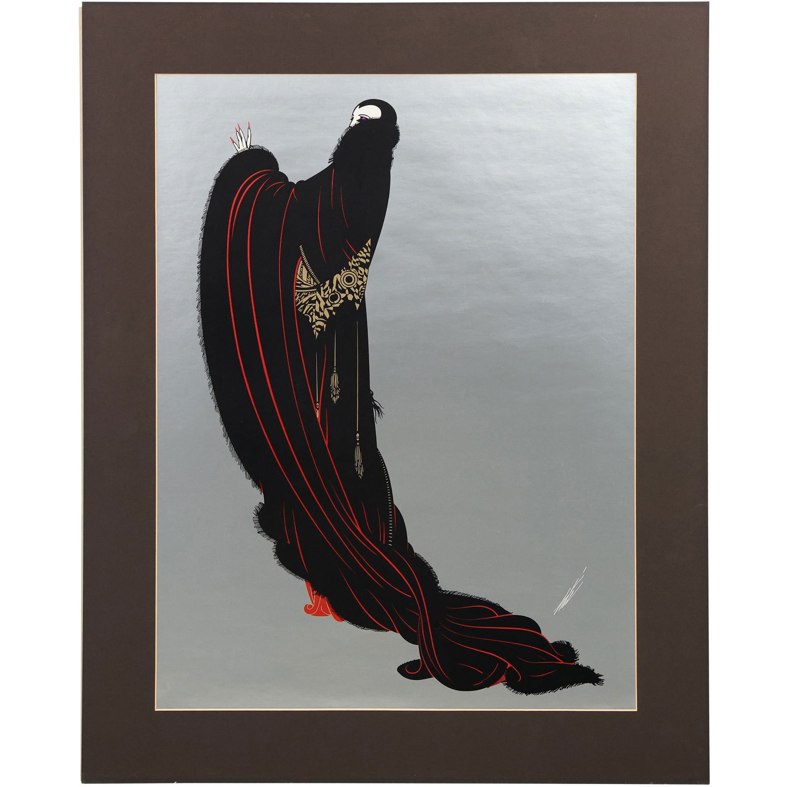 Romain de Tirtoff aka Erte (Russian/French, 1892-1990) Signed Serigraph, titled "Soiree" (1 of 13)