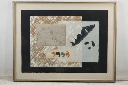 Ramona Sakiestewa,  Hopi Native American artist, "Emergence Divination", Etching Callograph