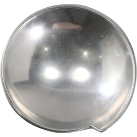 Nambé Spiral Serving Bowl with Notched Rim Polished Cast Aluminum, Signed, 10 in. dia.