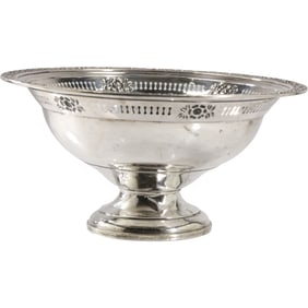 Sterling Silver Weighted Pedestal Base Bowl 9.5 in. diameter