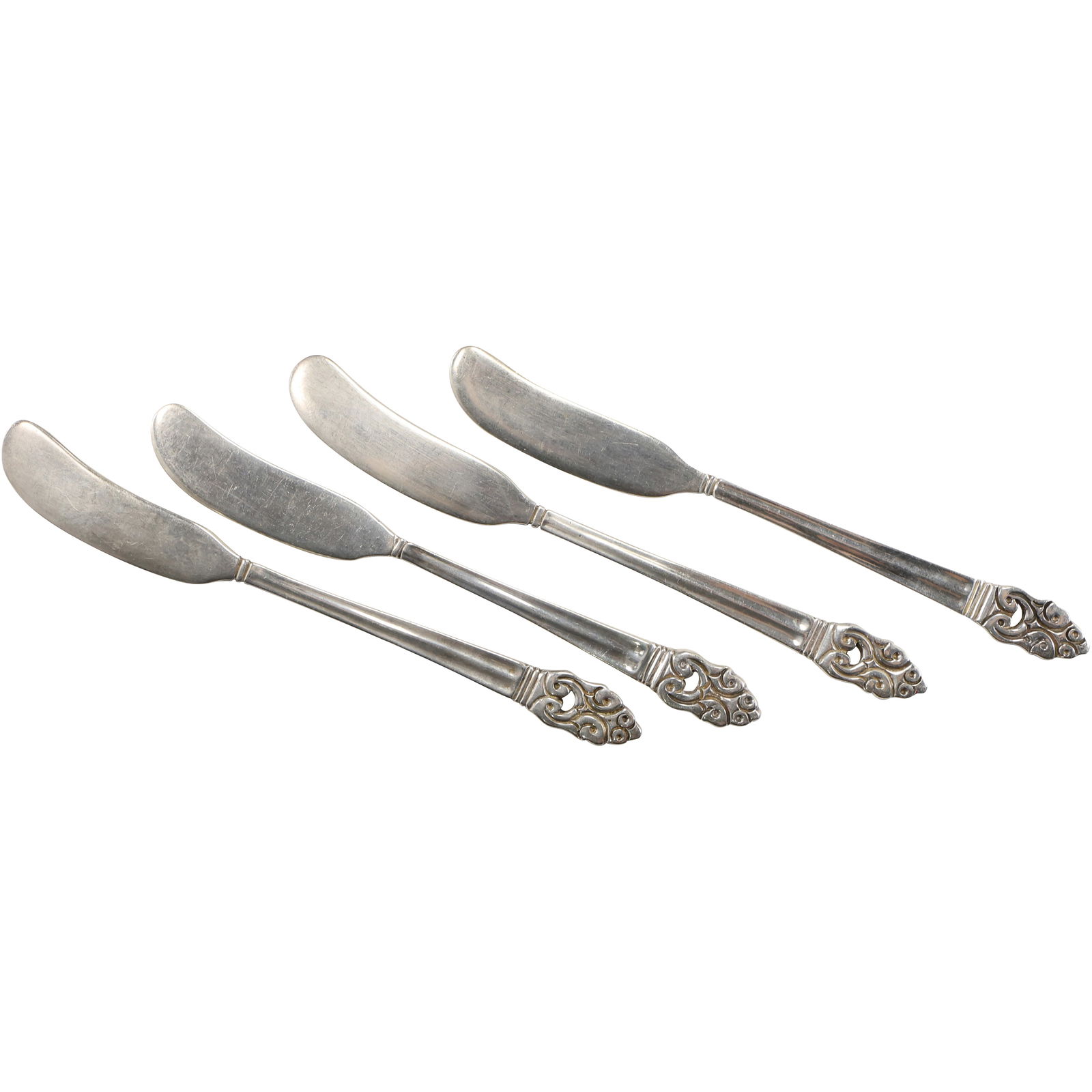 4 Sterling Silver 103.9 grams Butter Pats 5 1/4 in. x 1/2 in. (1 of 13)