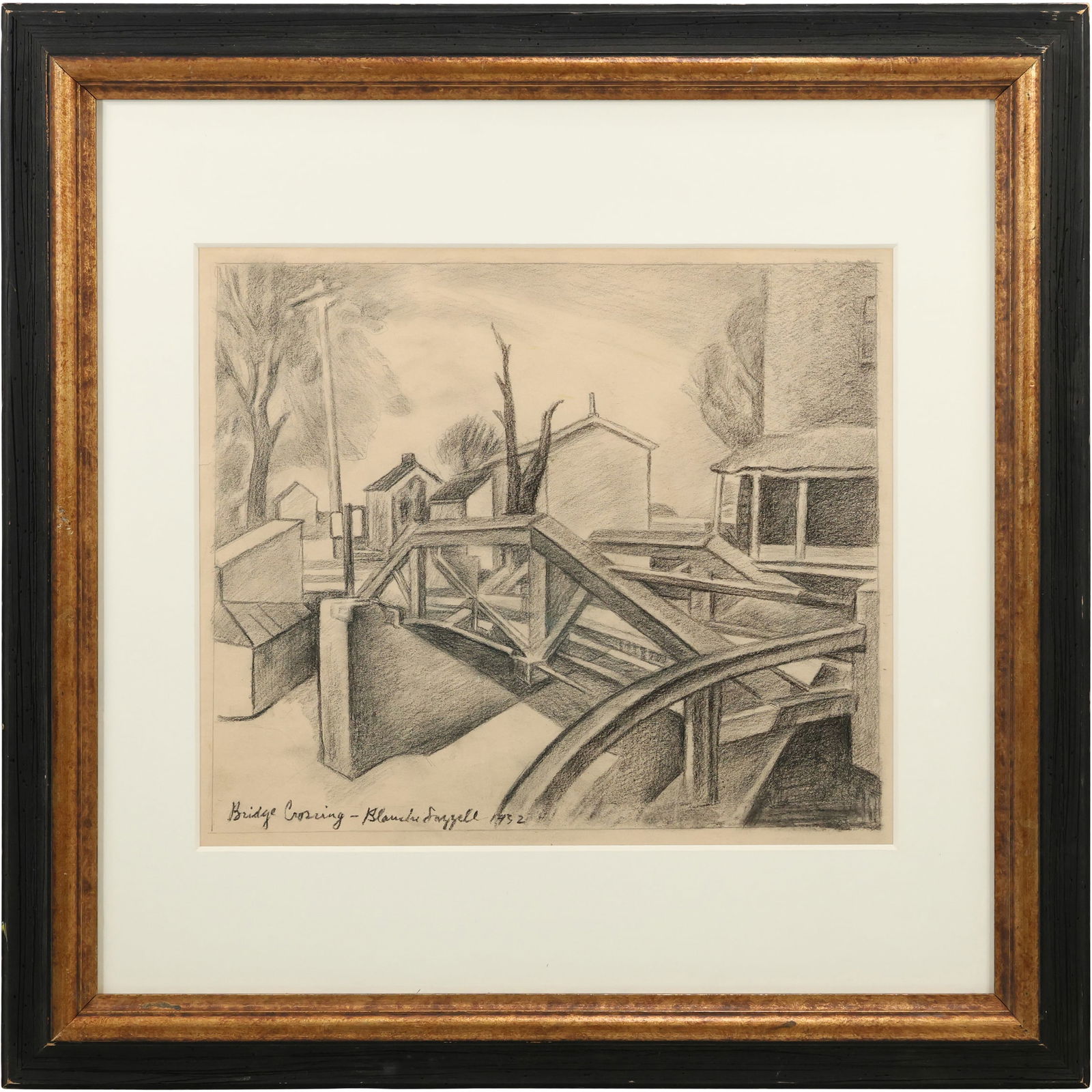Blanche Lazzell; 20thC. American Modernist Drawing Signed (1 of 13)