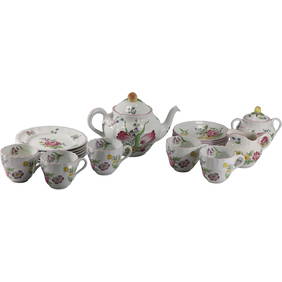 SPODE England Porcelain Tea Set "Marlborough Sprays" Flowers Pattern SEE PICTURE for Item Count (1 of 19)